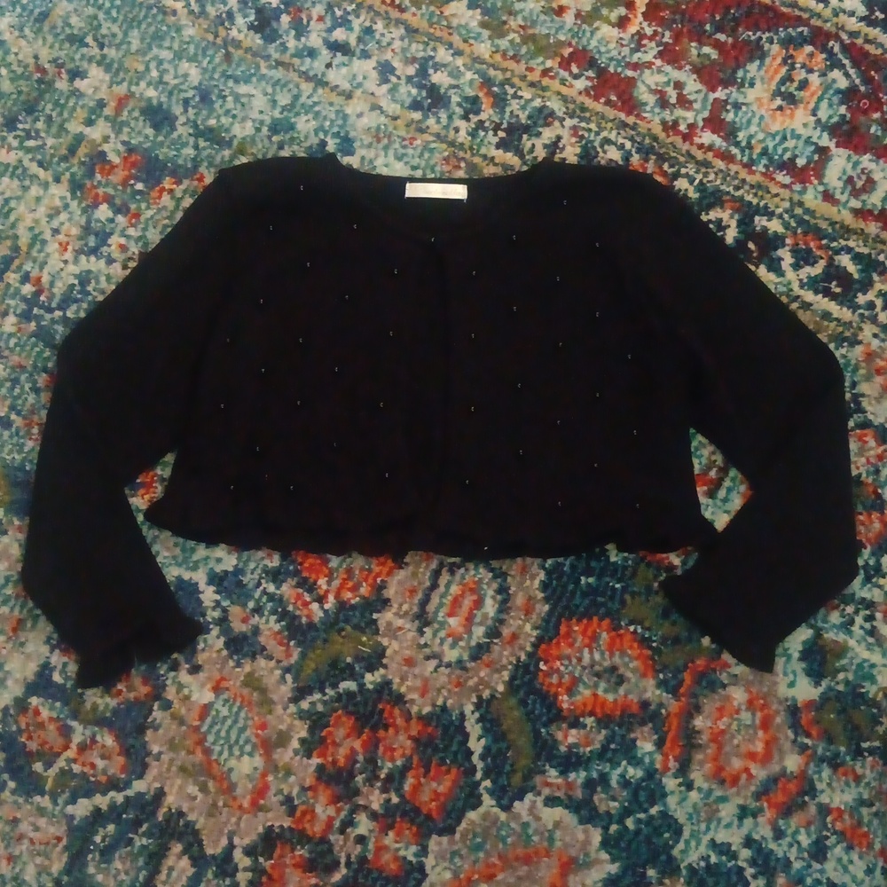 Cinderella black beaded shrug sweater